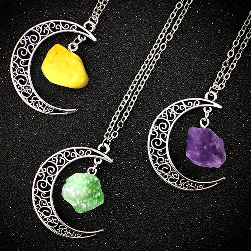 Miniatura 7 de MJartoria Collar para mejor amigo, colgante de cristal de luna, collar BFF para 2, "Love Across Light Years", colgante de cristal curativo