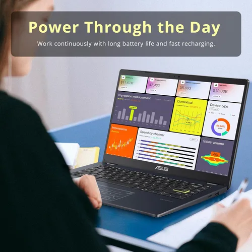Miniatura 7 de ASUS Vivobook Go - Laptop FHD de 14 pulgadas, Intel Celeron N4500, RAM DDR4 de 4 GB, eMMC de 128 GB, gráficos Intel UHD, teclado numérico, cámara