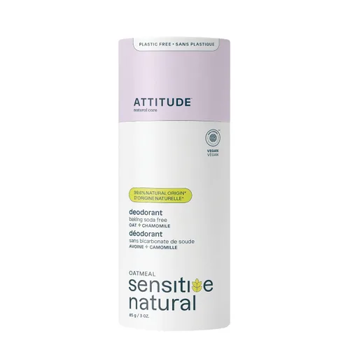Miniatura 7 de ATTITUDE Desodorante sin bicarbonato de sodio para pieles sensibles con avena y aceite de argán, verificado por EWG, sin aluminio, sin plástico, 3
