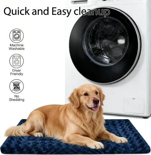 Miniatura 8 de Tapete de Cama para Perro - Tapetes de Cama Reversibles para Jaula de Perro, Suave y Transpirable, Almohadilla para Perrera, Cama de Jaula Duradera