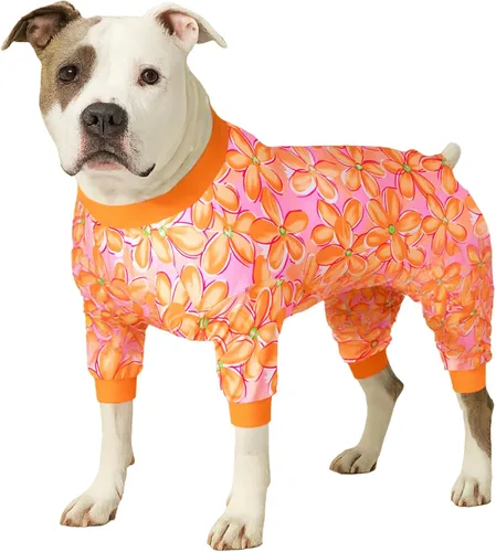 Miniatura 13 de LovinPet Pijama de Perro para Perros Grandes - Camisa para Aliviar la Ansiedad, Protección Solar para Perros, Pijamas de Recuperación Poscirugía