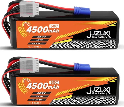 Batería Lipo de 22.2V 4500mAh 6S 50C Batería recargable de polímero de litio con conector XH y EC5 compatible con modelos RC Car RC Boat Quadcopter