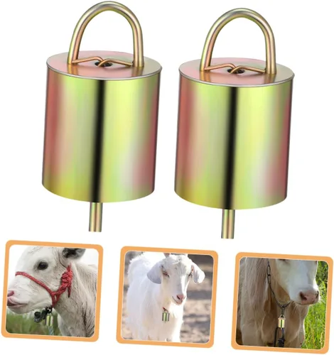Miniatura 7 de 4 campanas de vaca de metal para granja de ovejas, accesorio de sonido fuerte y nítido para decoraciones de árbol de Navidad