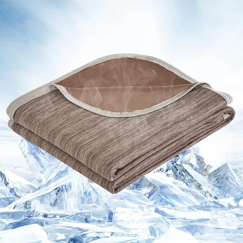 Miniatura 19 de OIGAE Manta refrescante para personas que duermen con calor – Manta fría de verano suave y ligera para sudores nocturnos, perfecta para cama, sofá