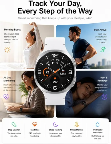 Miniatura 2 de Samsung Galaxy Watch 8 (2025) Buletooth Smartwatch, versión de EE. UU., seguimiento de fitness y sueño, puntaje de energía, monitor de frecuencia