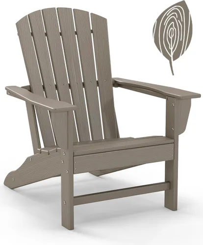 Miniatura 15 de GREENVINES Juego de 4 sillas Adirondack Plástico de polietileno de alta densidad Silla para hoguera de gran tamaño Todo tipo de clima Aqua