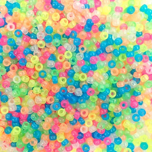 Miniatura 5 de Mini cuentas pequeñas de plástico con purpurina brillante, fabricadas en Estados Unidos, 0.157 x 0.276 in (3000 piezas) cuentas para manualidades