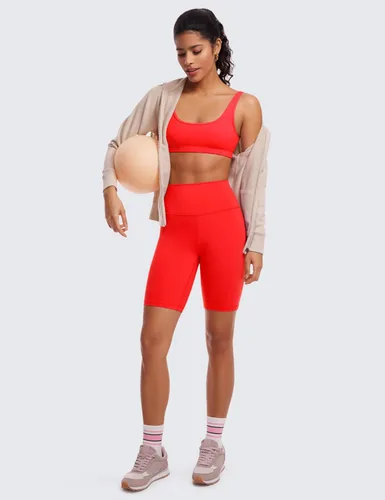 Miniatura 34 de CRZ YOGA Butterluxe - Mini brasier para mujer, cuello redondo, de bajo impacto, inalámbrico, deportivo, yoga, acolchado, para entrenamiento