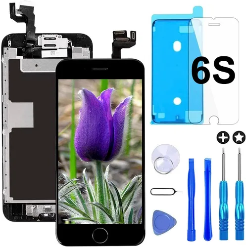 Miniatura 15 de Brinonac para iPhone 6, pantalla de repuesto negra, digitalizador LCD táctil, montaje completo con cámara frontal, sensor de proximidad, altavoz