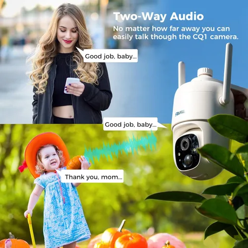 Miniatura 5 de Sovmiku 3CQ1 AI 2K Cámara de seguridad solar inalámbrica para exteriores, cámara alimentada por batería, audio bidireccional, detección