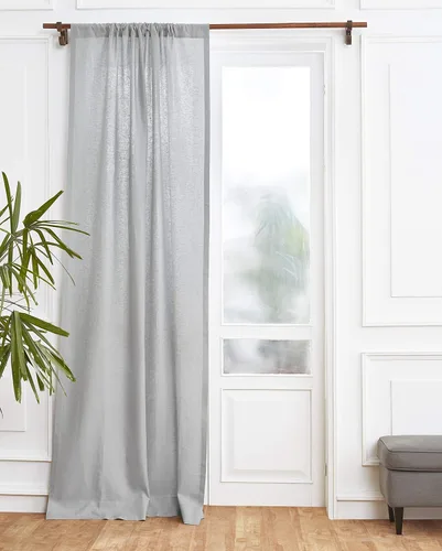 Miniatura 21 de Solino Home Cortina de lino europeo color beige, 52 x 96 pulgadas, filtro de luz, con bolsillo para barra, 96 pulgadas, 100% lino puro, tratamiento