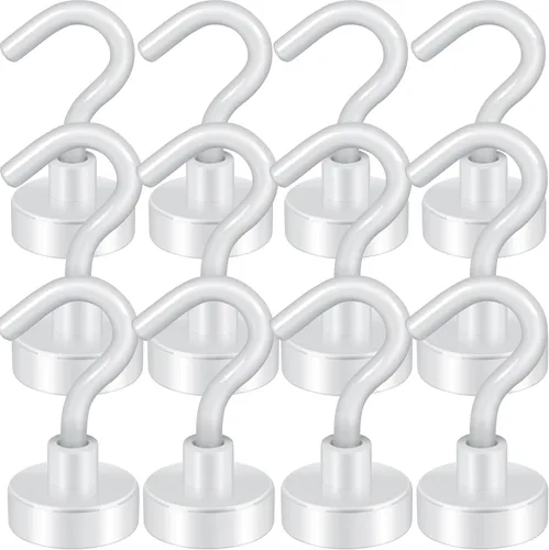 Miniatura 11 de NEOSMUK - Ganchos magnéticos de alta resistencia con imán de neodimio extrafuerte para colgar en refrigerador, caja de herramientas, crucero o Azul
