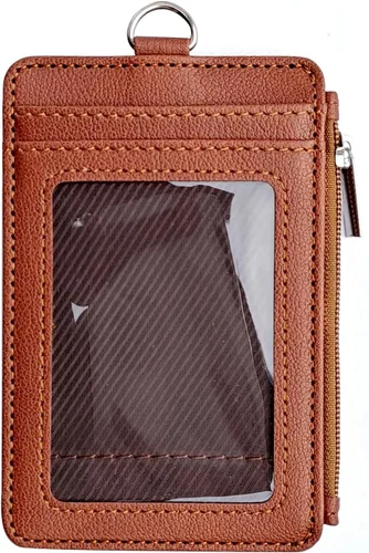 Miniatura 12 de CATCH ON Cartera pequeña para mujeres y hombres, delgada y minimalista de piel sintética, bolsillo frontal, tarjetero con bolsillo con cremallera