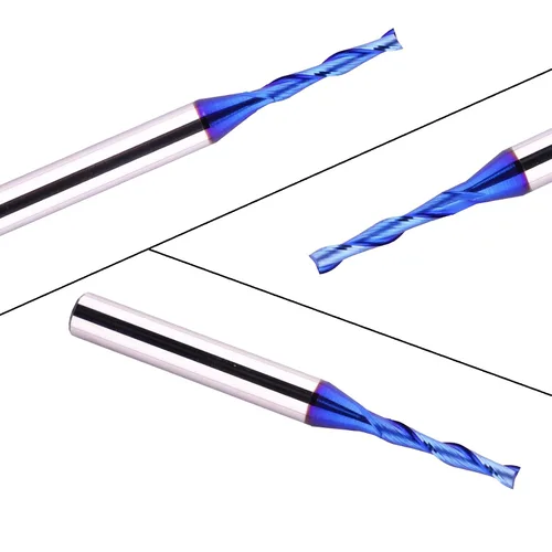 Miniatura 6 de Brocas de enrutador en espiral cortadas hasta 1/8 de pulgada de diámetro de corte de 1/4 de pulgada de mango de carburo sólido con recubrimiento