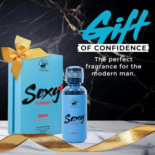 Miniatura 3 de Beverly Hills Polo Club Sexy + Pheromones Player EDP Spray - Colonia de feromonas para hombres con aceites esenciales naturales, aroma fresco