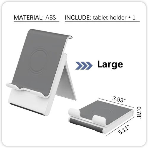 Miniatura 7 de OLizee® Soporte para tableta Soporte para tableta de ángulo y altura ajustable Soporte para teléfono con almohadillas antideslizantes Soporte