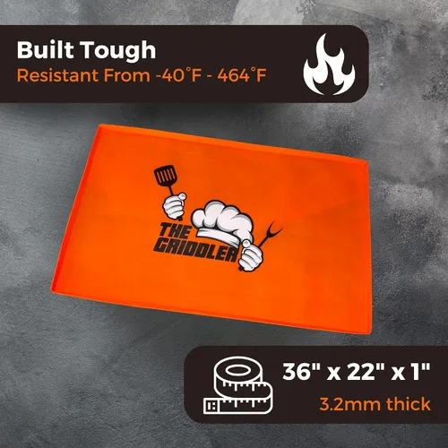 Miniatura 6 de Alfombrilla de silicona para parrilla Blackstone, ajuste universal para todas las planchas de 36 pulgadas Cubierta 100% silicona de grado