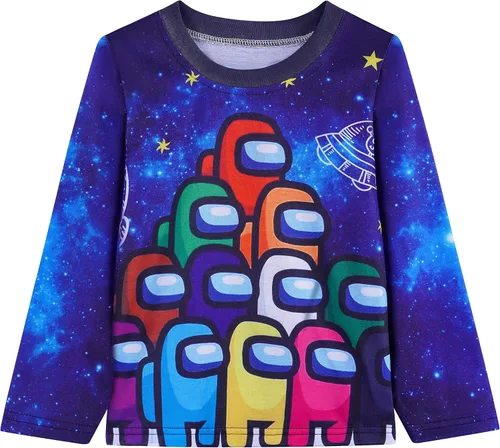 Miniatura 2 de Boys Long Sleeve Game Role Print Set Short Sleeve 2 Piece Sets