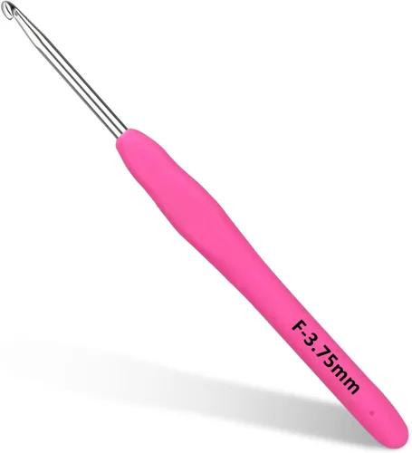Miniatura 10 de SHWAKK Small Crochet Hook, 0.5 mm Lace Ergonomic Crochet Hook, Tiny Crochet Needles for Arthritic Hands, Knitting Needles with Soft Handle Beginners