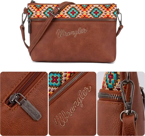 Miniatura 4 de Wrangler - Bolso cruzado de piel de vaca occidental para mujer