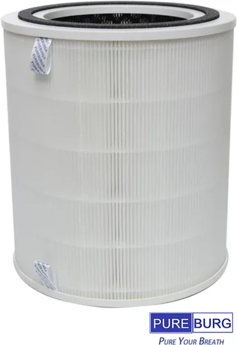 Miniatura 5 de PUREBURG DH02FT Filtro de repuesto compatible con purificadores de aire DH Lifelabs Aaira + HEPA y Sciaire + HEPA, H13 HEPA carbón activado 3 etapas