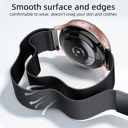 Miniatura 2 de JKD Banda Magnética de Metal Compatible con Samsung Galaxy Watch 7 Banda, Galaxy Watch 6 5 4 FE 40mm 44mm/5 Pro 45mm/Watch 6 4 Classic/Active 2