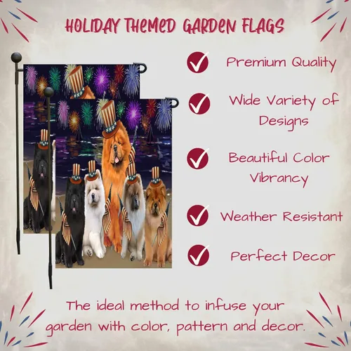 Miniatura 3 de Doggie of the Day Chow Chow Dogs Garden Flags - 4th of July Independence Day - Double Sided- Yard Porch Lawn Spring Decorative Gift - Home Decor 12