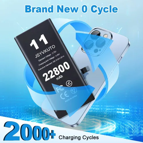 Miniatura 4 de Batería de 22800 mAh para iPhone 11, nueva batería de repuesto de 0 ciclos de mayor capacidad para iPhone 11 con juego completo de herramientas