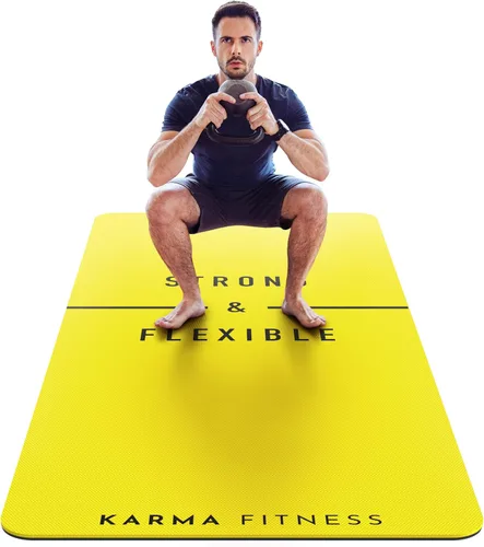 Miniatura 12 de Esterilla de yoga grande – Esterilla de entrenamiento extra gruesa de 0.394 in (72 x 32 pulgadas) – Alfombrilla antideslizante de TPE para mujeres