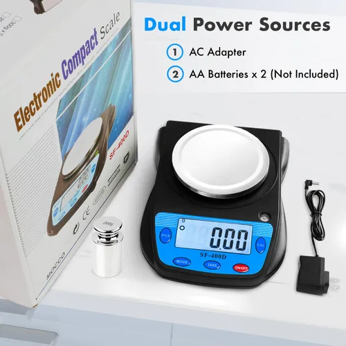 Miniatura 6 de Báscula digital científica de 21.16 oz x 0.00 oz de equilibrio de laboratorio de 6 unidades de precisión báscula electrónica de laboratorio química