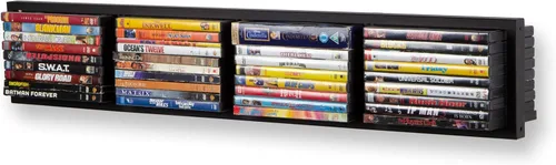 Miniatura 3 de You Have Space Estante de almacenamiento de CD y DVD para pared, estante de almacenamiento de medios de almacenamiento de 34 pulgadas y organizador