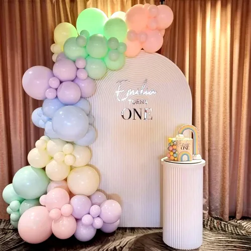Miniatura 4 de Globos pastel, 12 pulgadas, 35 globos, látex rosa claro, azul, amarillo, blanco, multicolor, niños, graduación, Pascua, boda, fiesta arcoíris