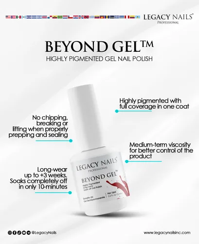Miniatura 3 de LEGACY NAILS Professional Beyond Gel Soak-Off Esmalte de uñas – Cobertura completa, altamente pigmentado (BEYOND GEL – ALBA 1/2 oz)