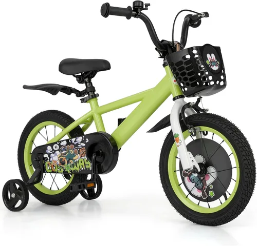 Miniatura 12 de BABY JOY Rabbit Pilot - Bicicleta deportiva para niños, 12, 14, 16, 18 pulgadas, bicicleta infantil para 3-8 años con altura ajustable, ruedas