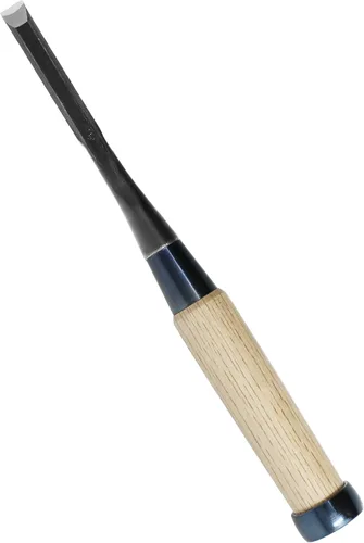 KAKURI Cincel japonés de mortaja para carpintería 3/8" (9mm), fabricado en JAPÓN, cincel de madera Oire Nomi, hoja de acero japonés de alto carbono