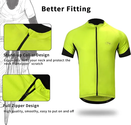 Miniatura 3 de Cycling Bike Jersey for Men Short and Long Sleeve Bike Bicycle Shirts Biking Clothing Breathable Quick-Dry Shirt with Pockets