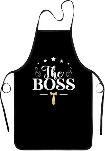 Regalos del día del jefe para mujeres y hombres, delantales de The Boss & The Real Boss, regalos de boda para parejas, parrilla, cocina, horneado