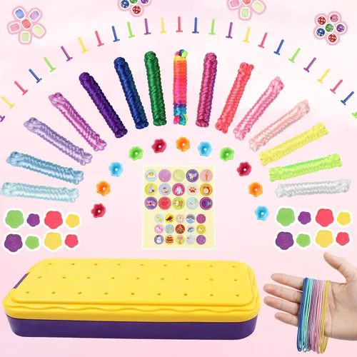 Miniatura 9 de DDAI Arte y manualidades para niños de 8 a 12 años de edad, kit de fabricación de pulseras de amistad para niñas, las mejores ideas de regalos