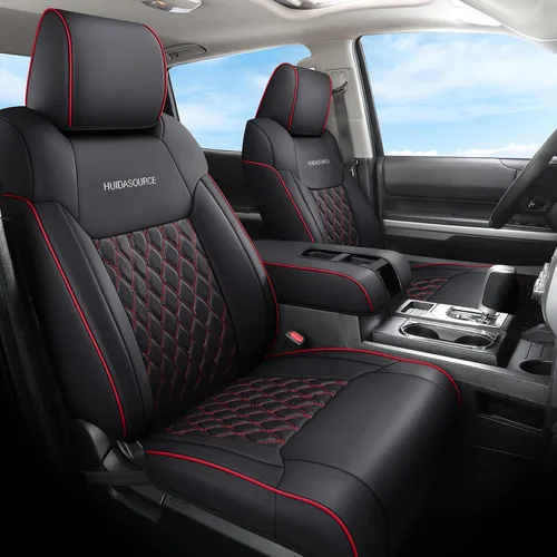 Huidasource - Juego completo de fundas de asiento para Dodge Ram, fundas impermeables de cuero para camioneta pickup, con cobertura total, protector