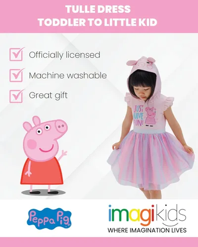 Miniatura 3 de Peppa Pig Vestido de tul de malla para niñas pequeñas a niños pequeños