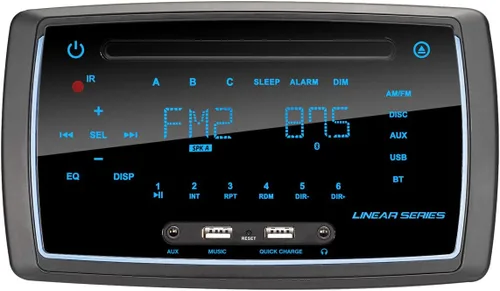 Miniatura 5 de Sistema estéreo de entretenimiento multimedia RV con Bluetooth/DVD/USB/AM/FM/MP3/AUX, receptor de 3 zonas