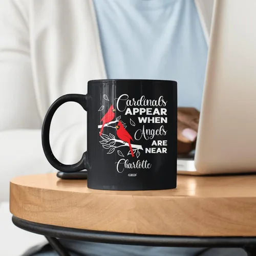 Miniatura 3 de CUBICER Taza de café de cerámica negra personalizada, tazas religiosas, con nombre personalizado, tazas grandes con refranes para mujeres, hombres