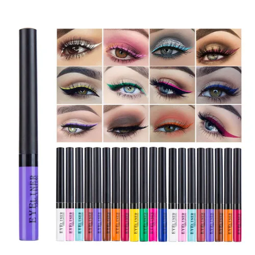 Juego de delineador líquido mate, 12 colores, delineador líquido neón colorido, impermeable, de alta pigmentación, de larga duración, secado rápido,