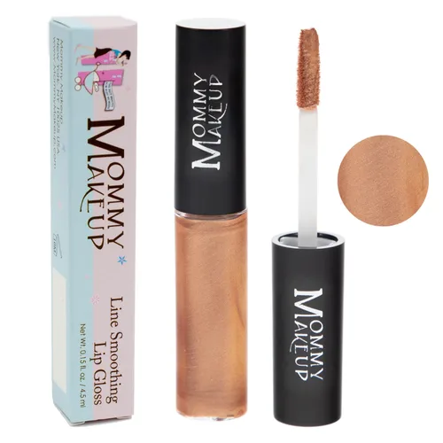 Mommy Makeup Line Smoothing Lip Gloss con algas marrones y algas doradas, brillante, hidratante, alto brillo, sin parabenos en un poco de miel (un