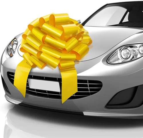 Miniatura 29 de Zoe Deco Lazo grande para automóvil (rojo, 18 pulgadas), lazos de regalo, lazo gigante para automóvil, lazo de cumpleaños, enorme lazo