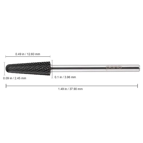 Miniatura 2 de PANA Broca de carburo en forma de cono profesional de 3/32 pulgadas, tamaño de vástago de 3/32 pulgadas, broca de uñas para manicura y pedicura, DLC