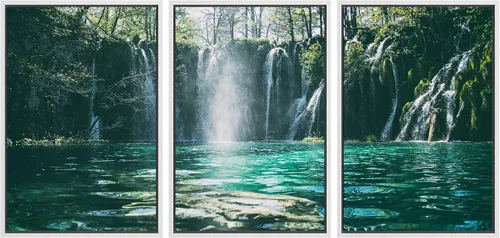 Miniatura 39 de SIGNWIN Lienzo enmarcado para pared, juego de arte nublado de tormenta, cielo, bosque otoñal, árboles, rústico, naturaleza, fotografía, realismo