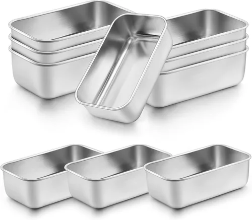 Miniatura 9 de Onader Molde para pan para hornear, sartén profunda de acero inoxidable de 9 x 5 pulgadas
