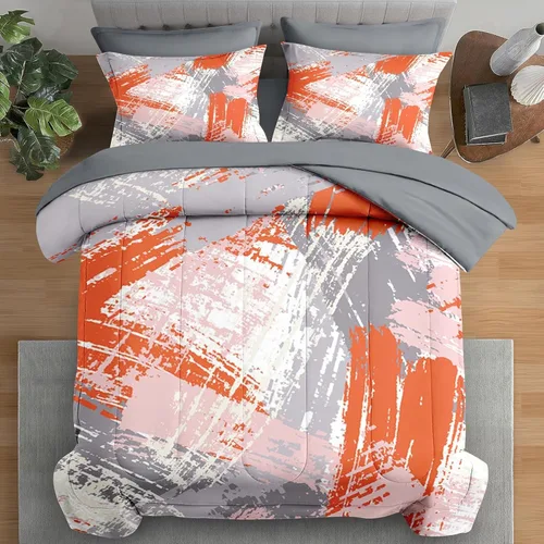 Miniatura 8 de Pamnest Juego de edredón tamaño individual, ropa de cama retro de 5 piezas para niños y adultos, juego de sábanas con estética hippie para niños