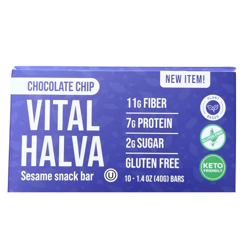 Miniatura 3 de NUEVO SABOR: Barra de sésamo Vital Halva Gut-Friendly Gut, 0.43 oz de fibra, 0.27 oz de proteína, 0.04 oz de azúcar añadida, snack vegano sin gluten
